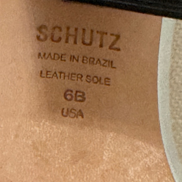 Schutz block heel sandals in metallic silver - Picture 6 of 7